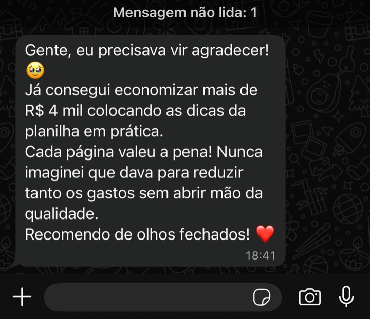 Print do depoimento de uma noiva